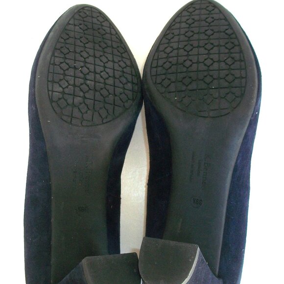 L.K.Bennett Sloane Square London Near-New-Navy Suede Classic High Heel Pumps - Picture 8 of 8
